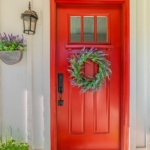 red front door