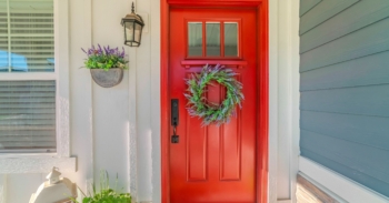 red front door